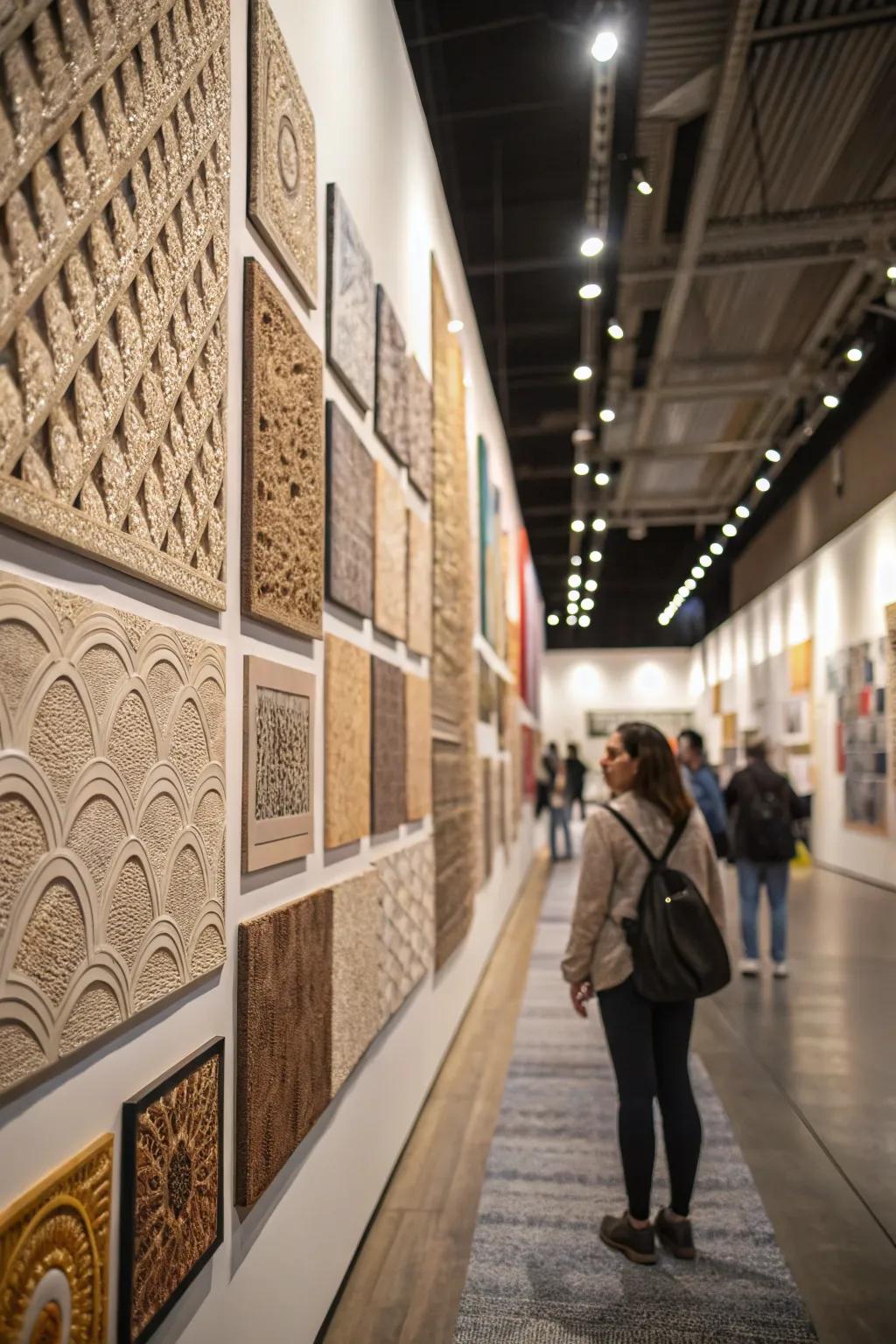 Textural art pieces introduce a sophisticated and contemporary touch to any wall.