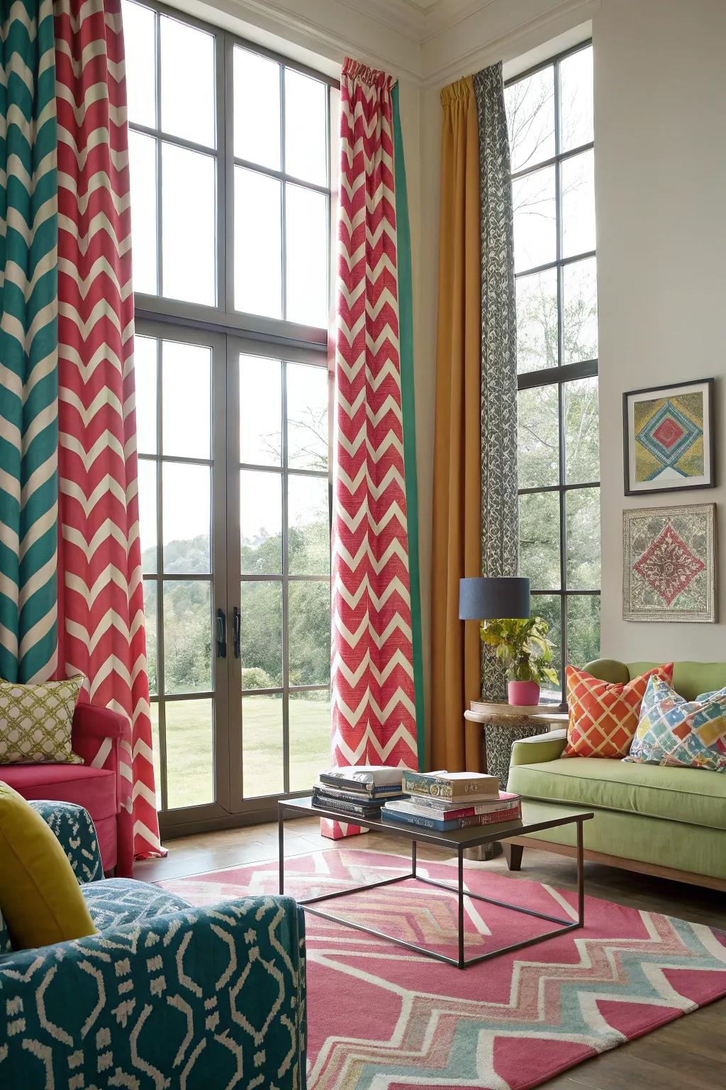 Striking designs infuse personality into window fashions.