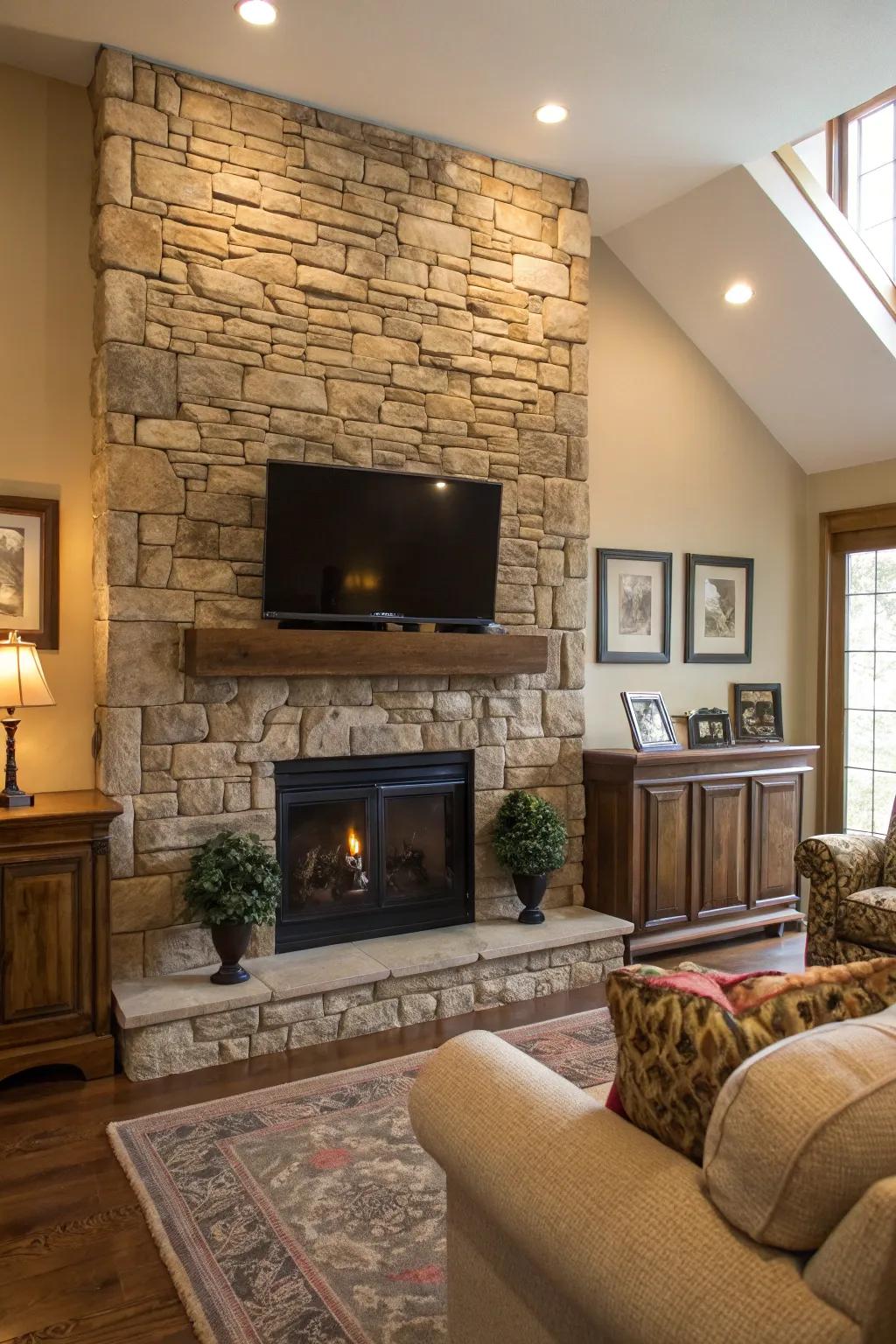 Varied surfaces bring dimension and interest to the setting.