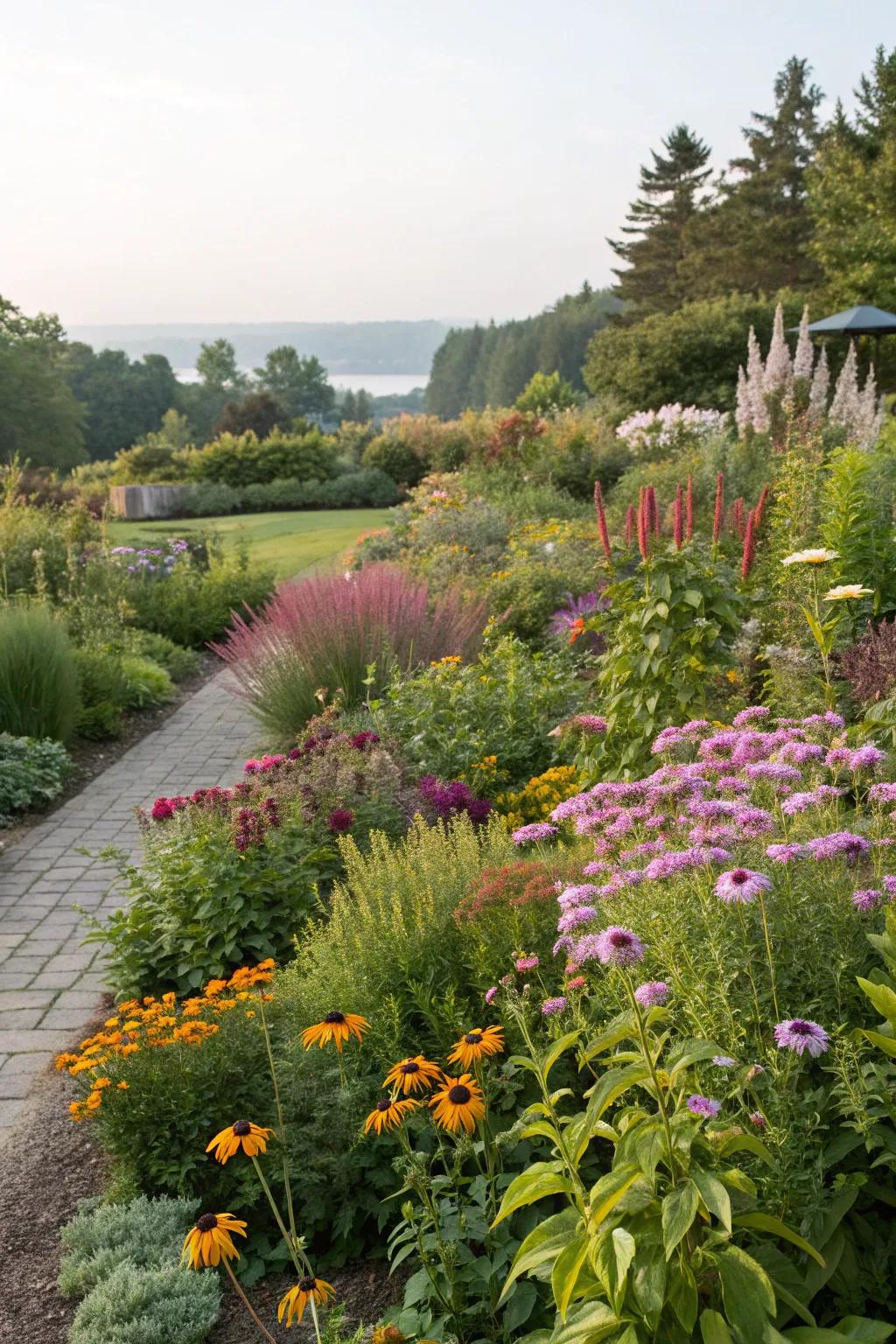 Tiered planting delivers depth and structure in the garden.