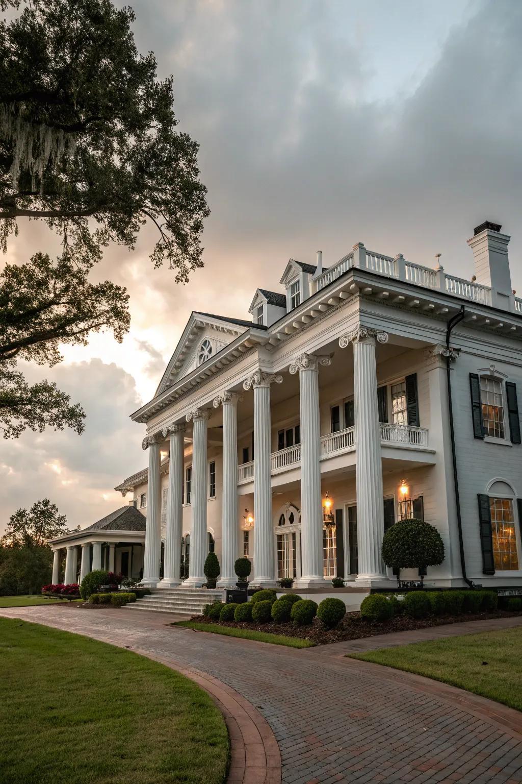 A timeless mansion radiating classic architectural grace.