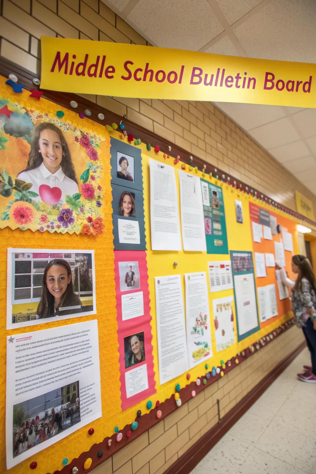 A Who's Who? bulletin board highlighting each student's individual traits