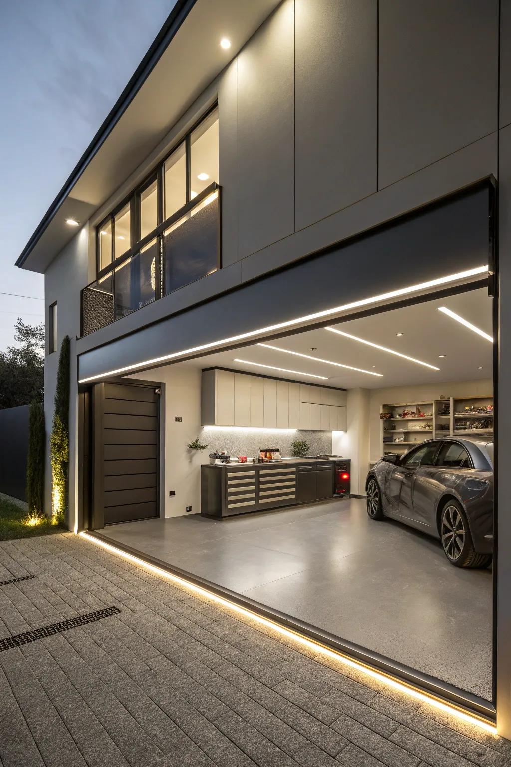 With cutting-edge lighting solutions, brighten your garage.