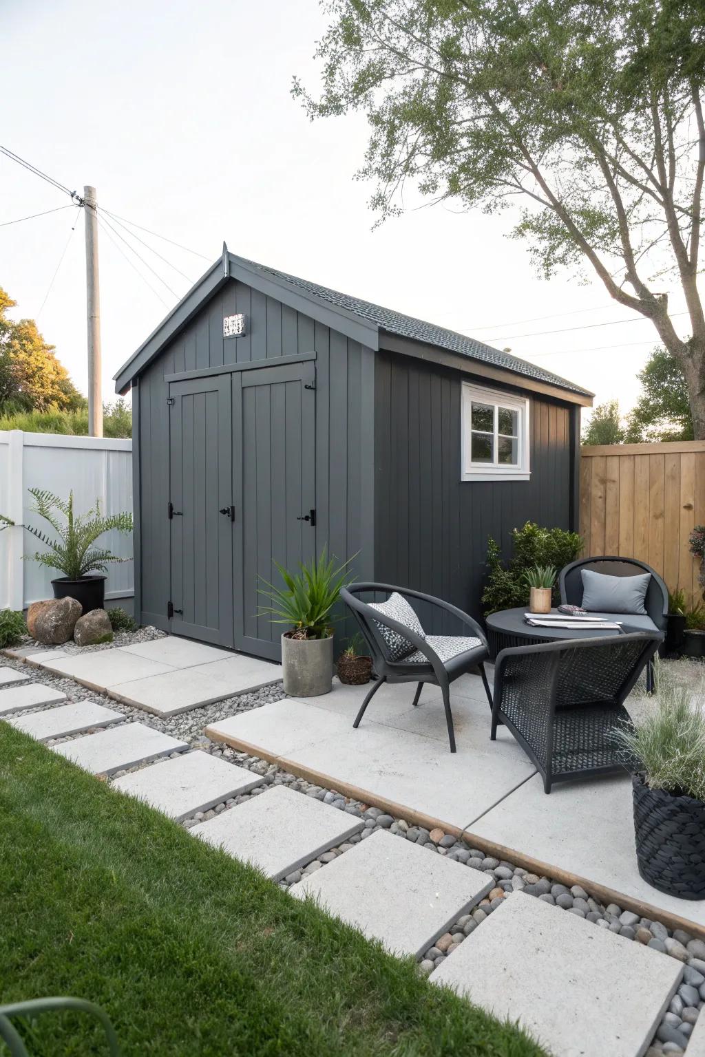 A fashionable coal shed that stands out in style.