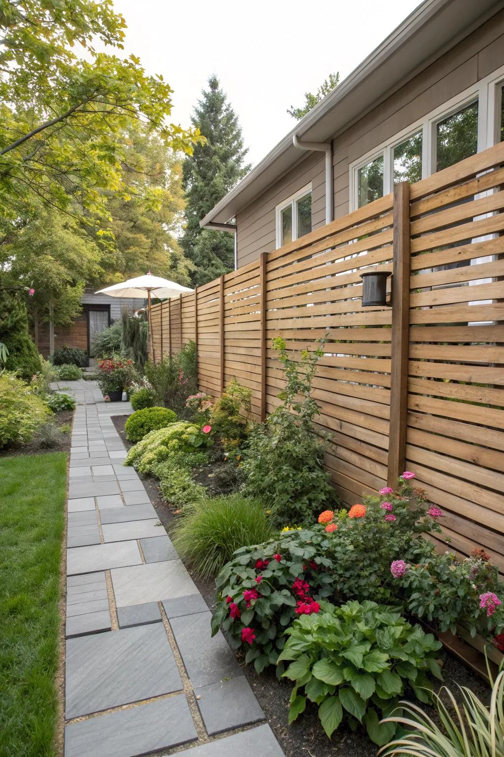Contemporary dividers imbue privacy and refinement.