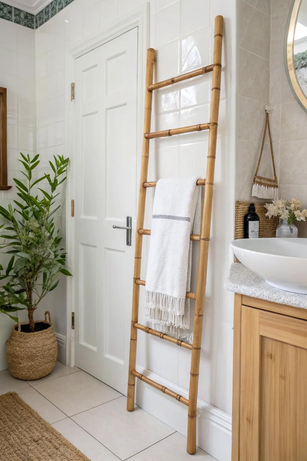 Conserving space and environmentally friendly: the bamboo door hanger.