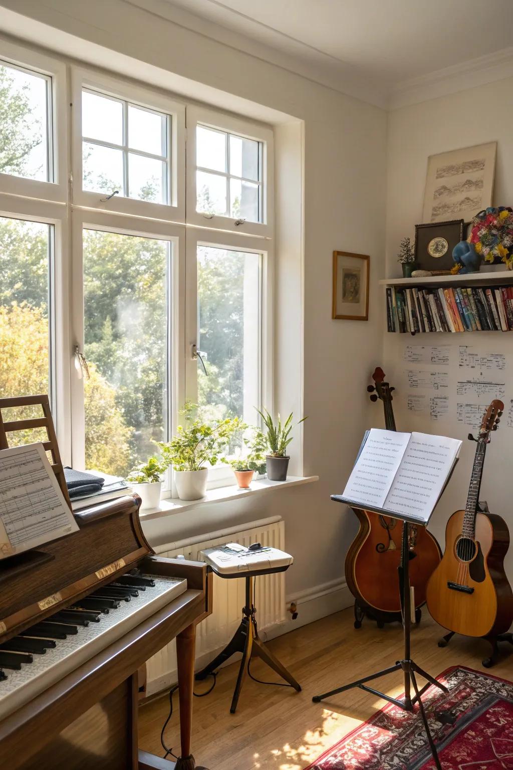 Sunlight makes small spaces feel airy.