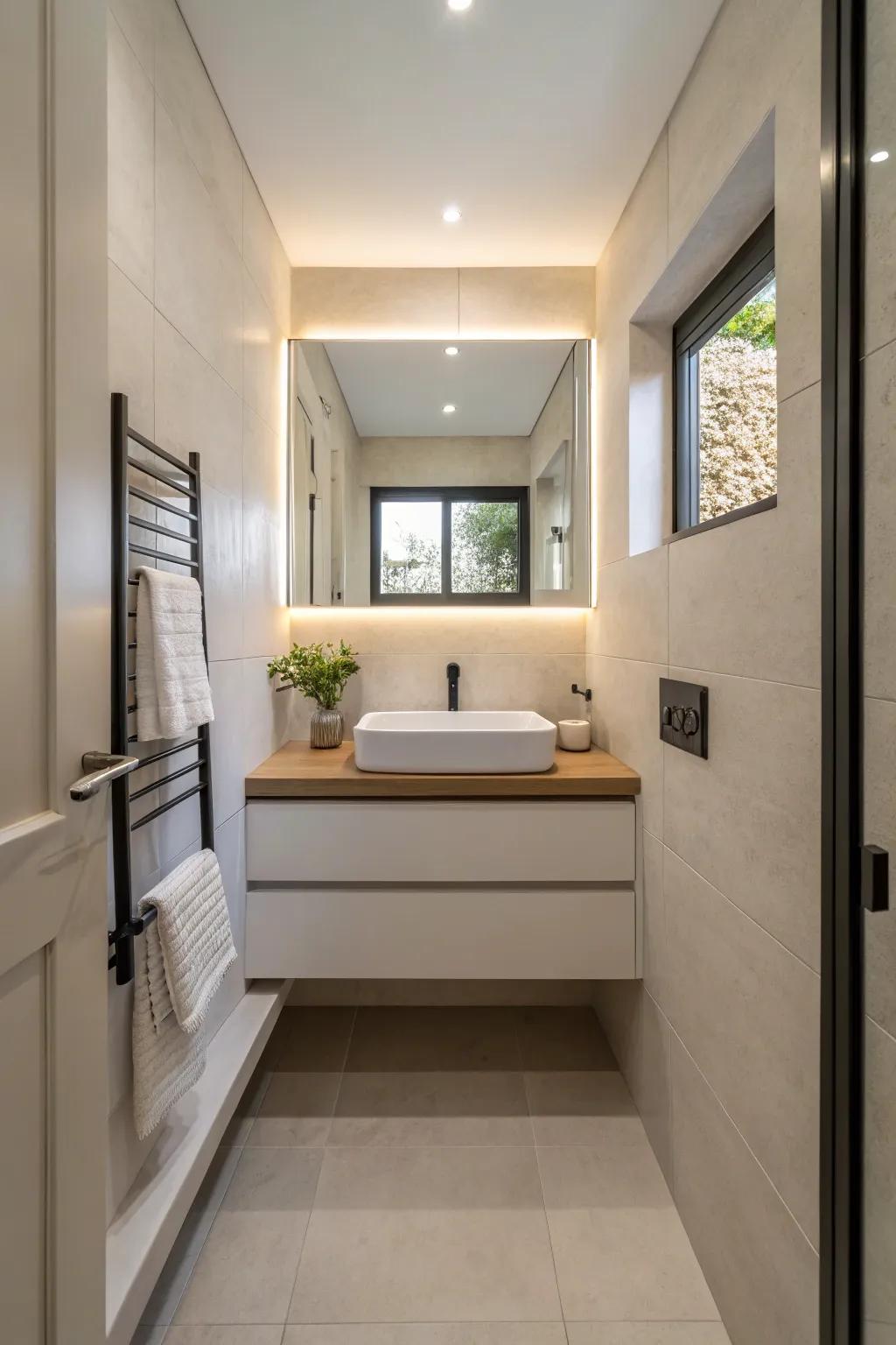 Floating vanities offer a blend of elegance and efficiency in limited spaces.