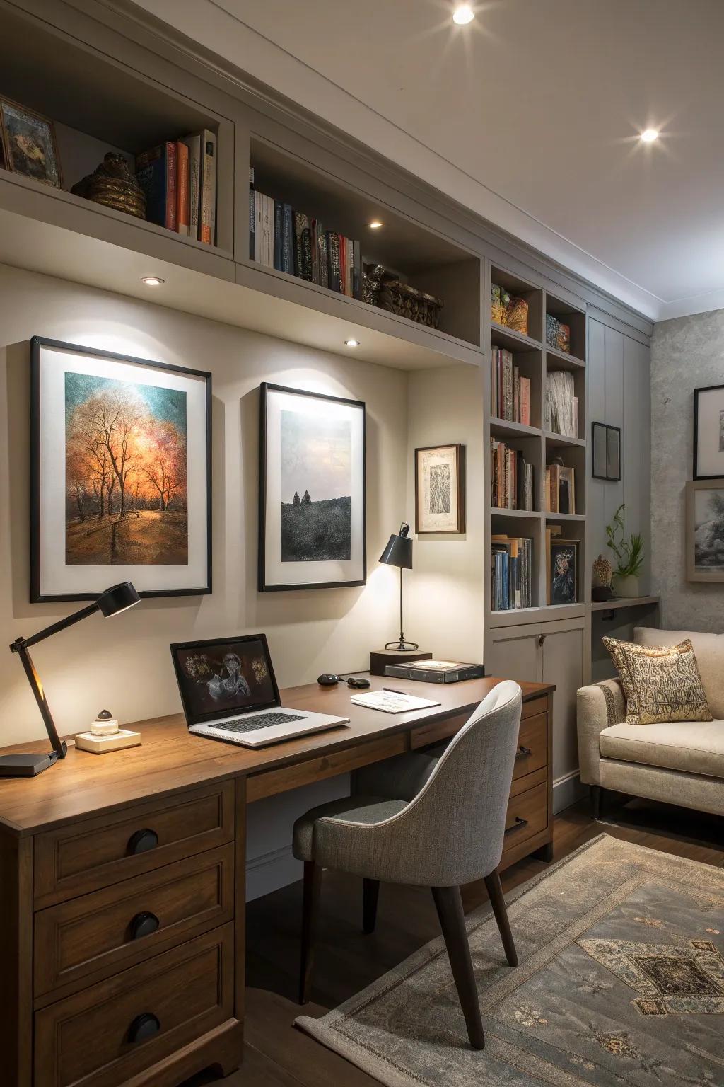 Focused and special lighting highlights the best in office design.