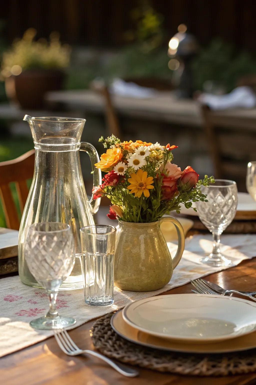 Enhance any dining celebration with the allure of recycled glassware.