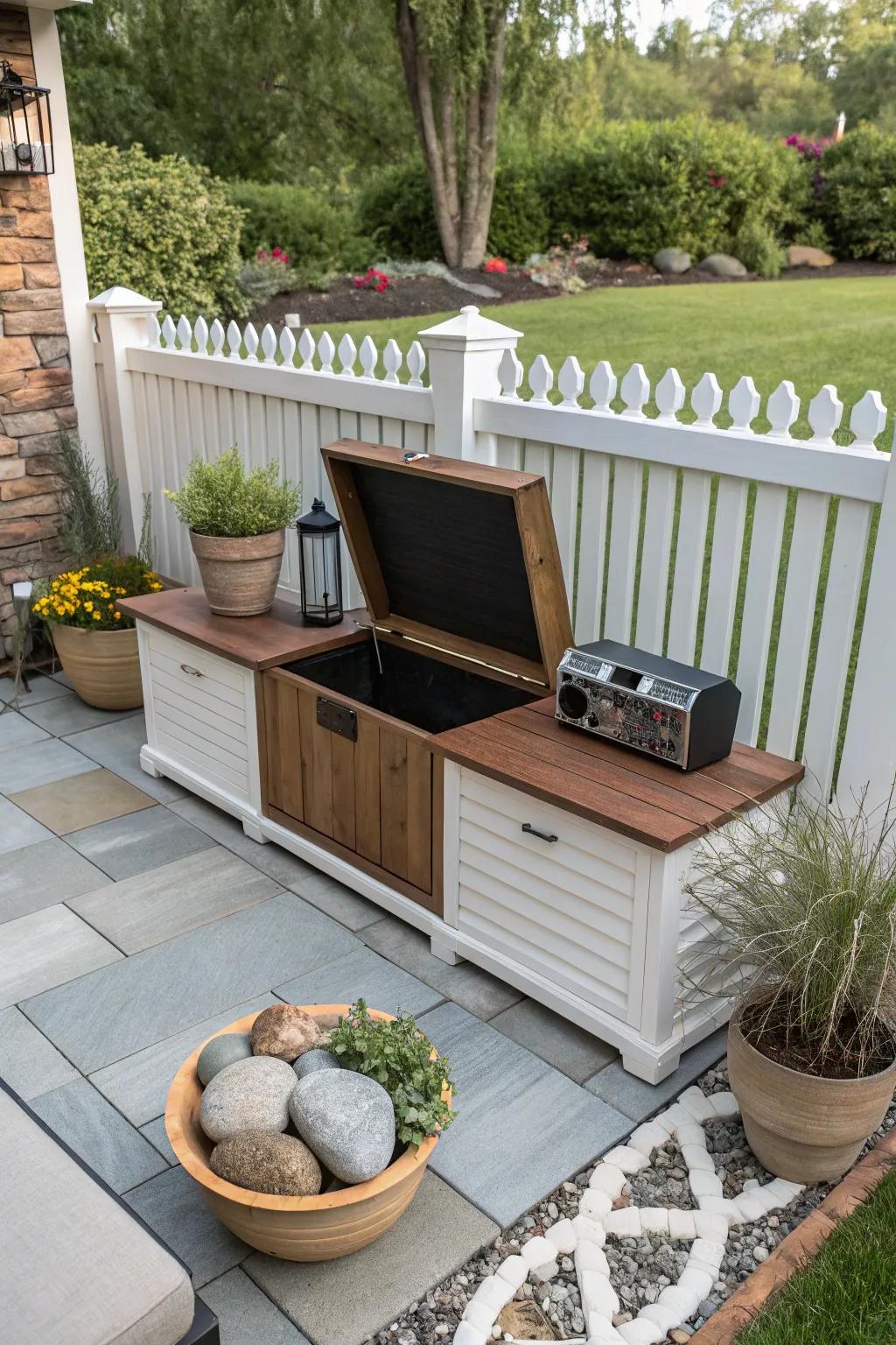 Seat ensembles present an ingenious answer for both seating and storage needs.