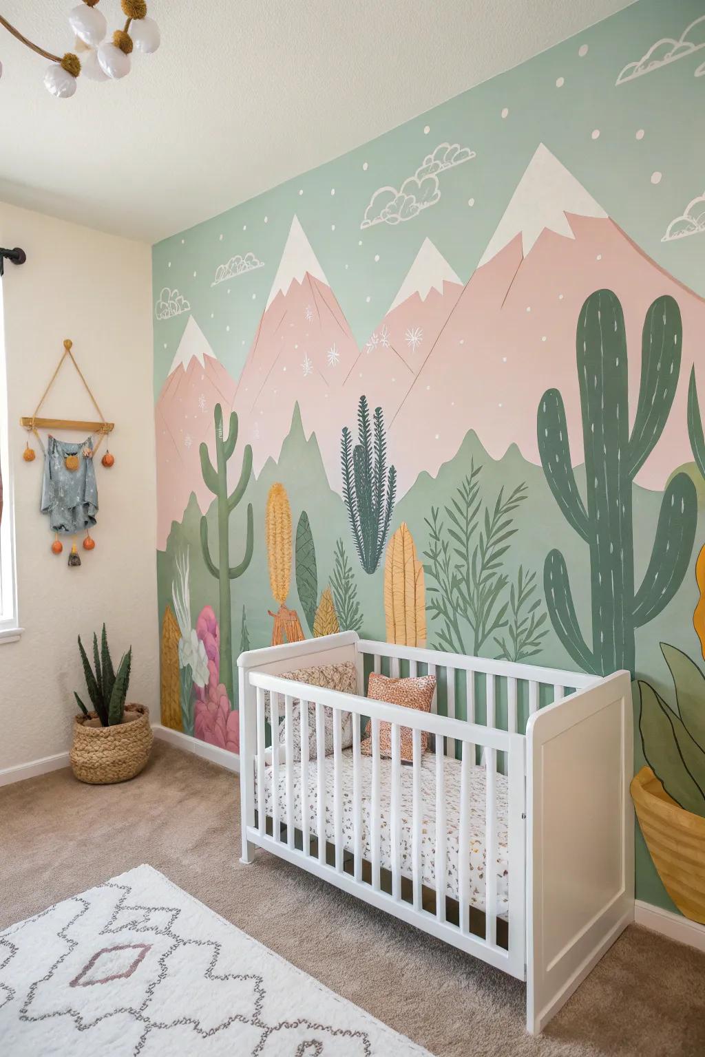 Nature-themed murals possess the capacity to metamorphose a nursery into a domain of exploration.