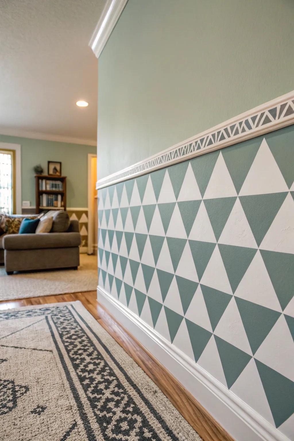 Achieve contemporary sophistication with geometric patterns.