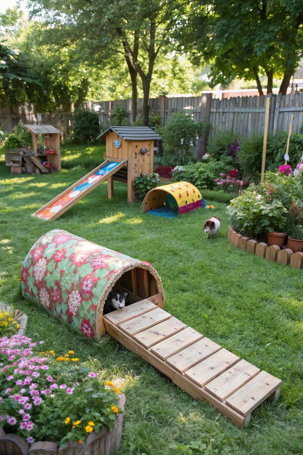 Interactive play fixtures deliver limitless amusement for lively pets.