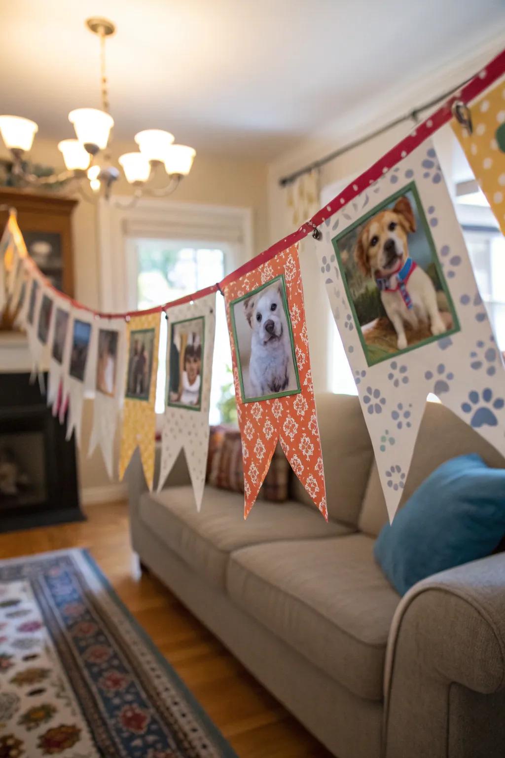 A pets banner displaying endearing pet portraits.