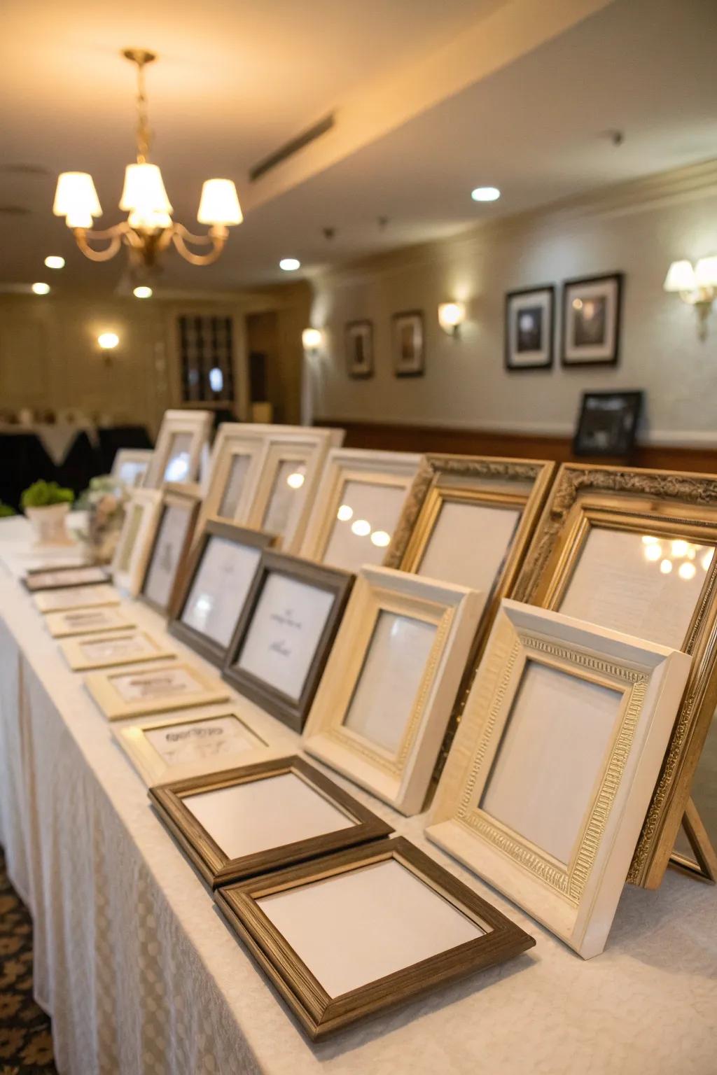 Picture frames encourage engaging and spirited images.
