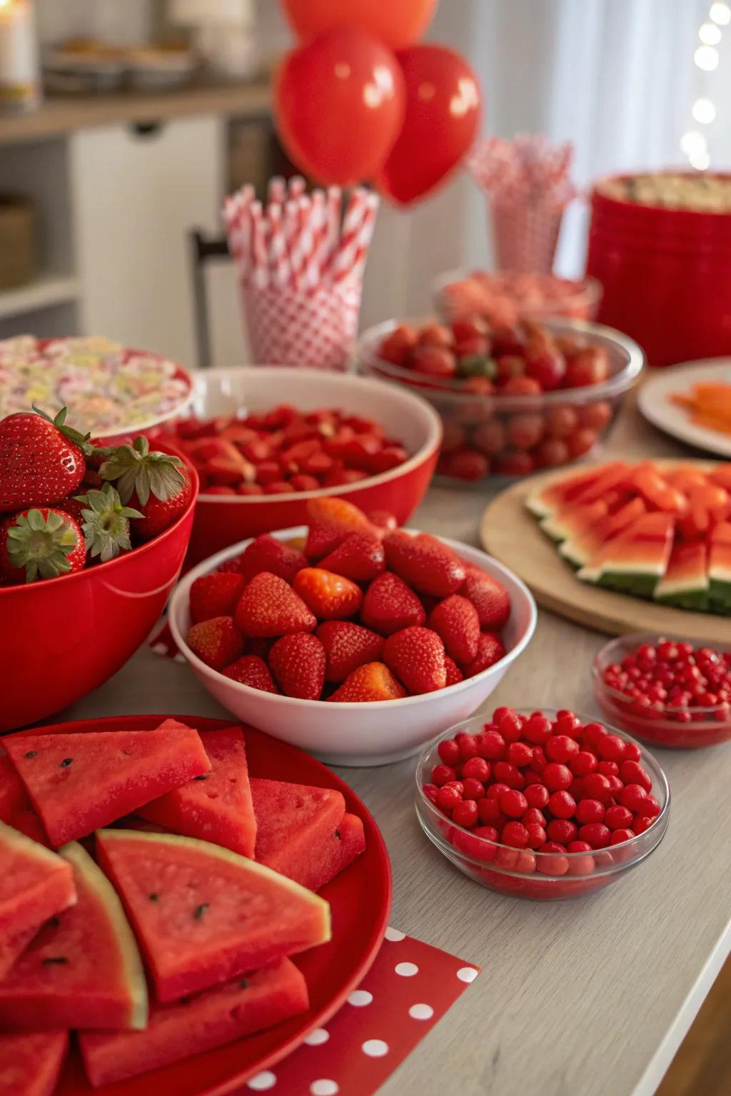 Delightful ruby snacks invariably please the crowd.