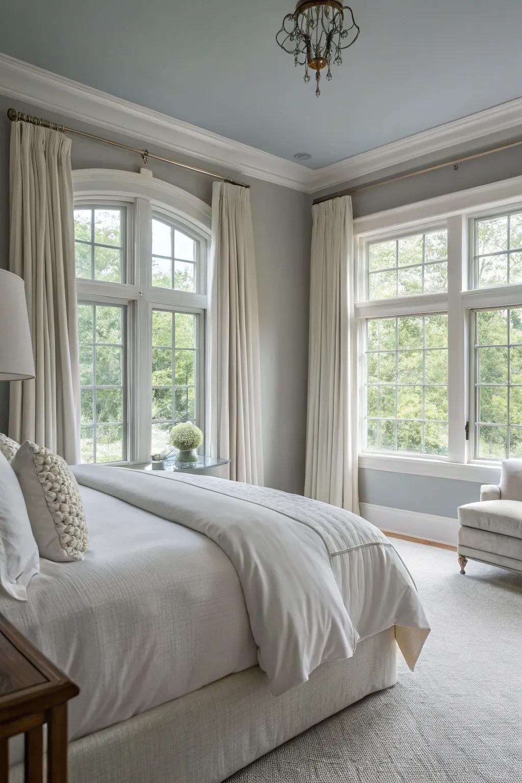 Natural light enhances the inviting glow of Willow Gray walls.