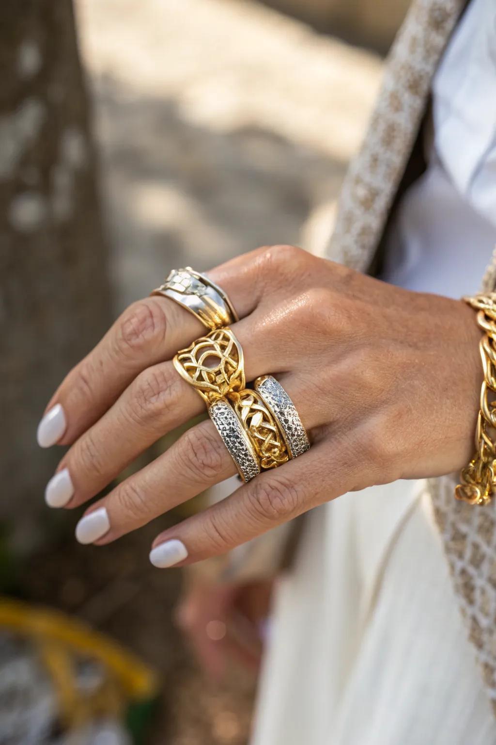 Blended Alloy Rings for a Spirited Visage