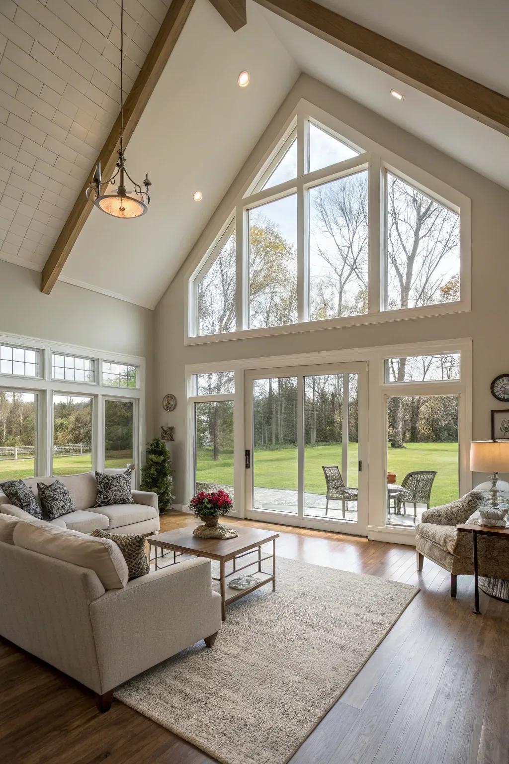 A great room enhancement offers amplified space for social interactions.
