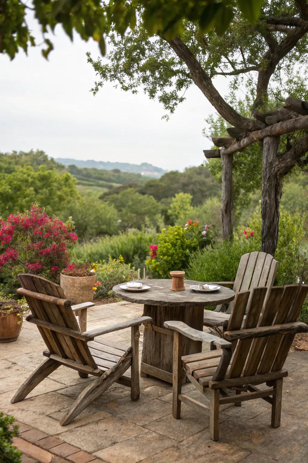 A snug outdoor lounging zone impeccable for social events.