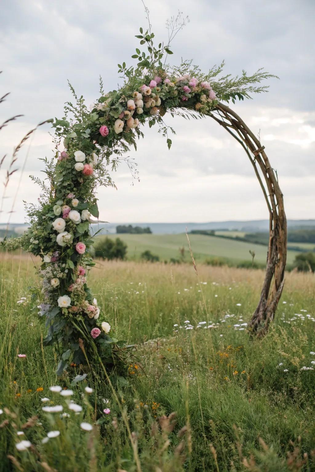 A symbolic orbicular arch, epitomizing love's eternal bond.