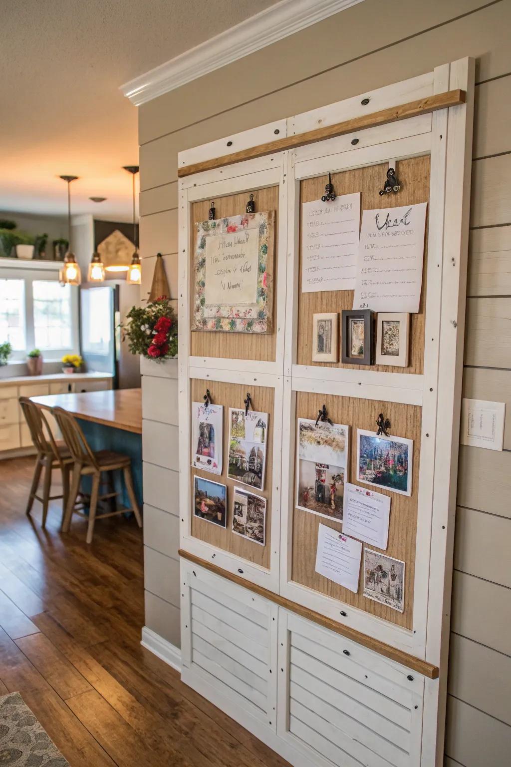 Maintain organization and connection using a family-centric grooveboard notice board.