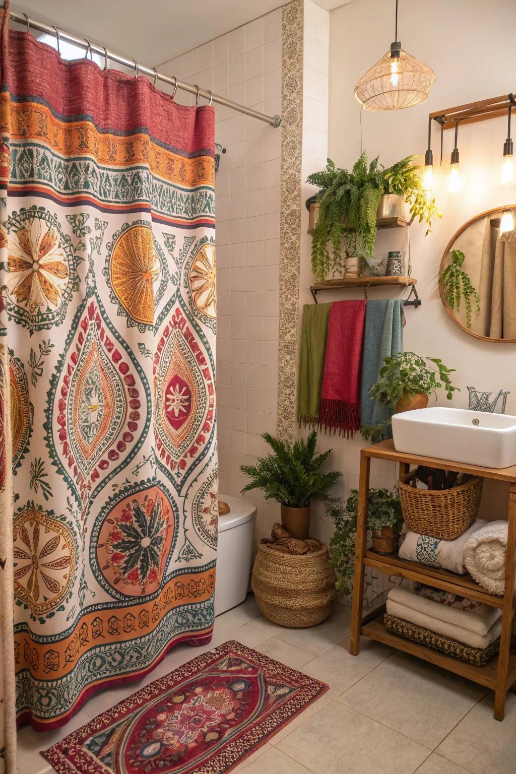 Bohemian aesthetics foster a cozy and intimate setting.