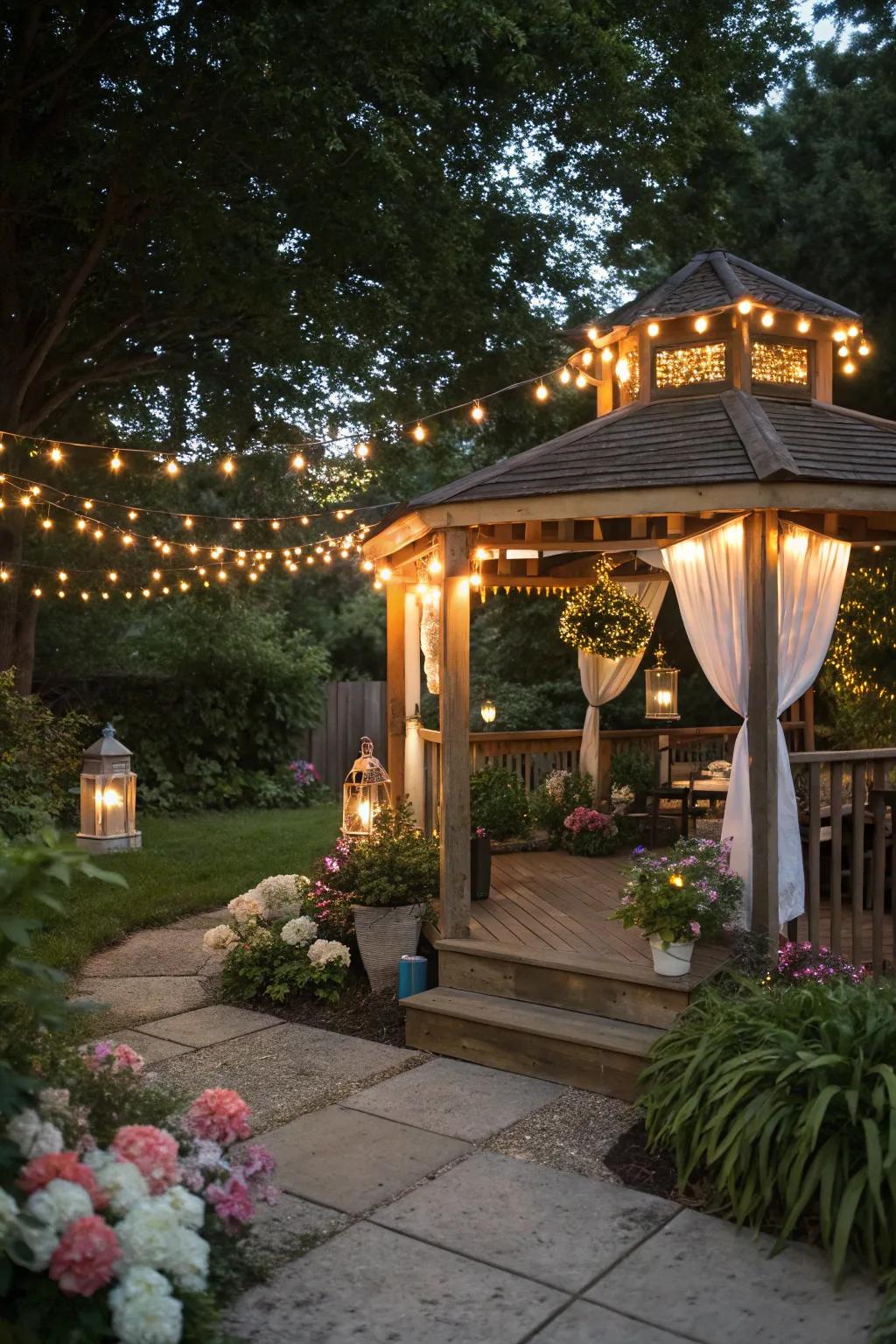 Realize an enchanting atmosphere through subtle lighting effects.