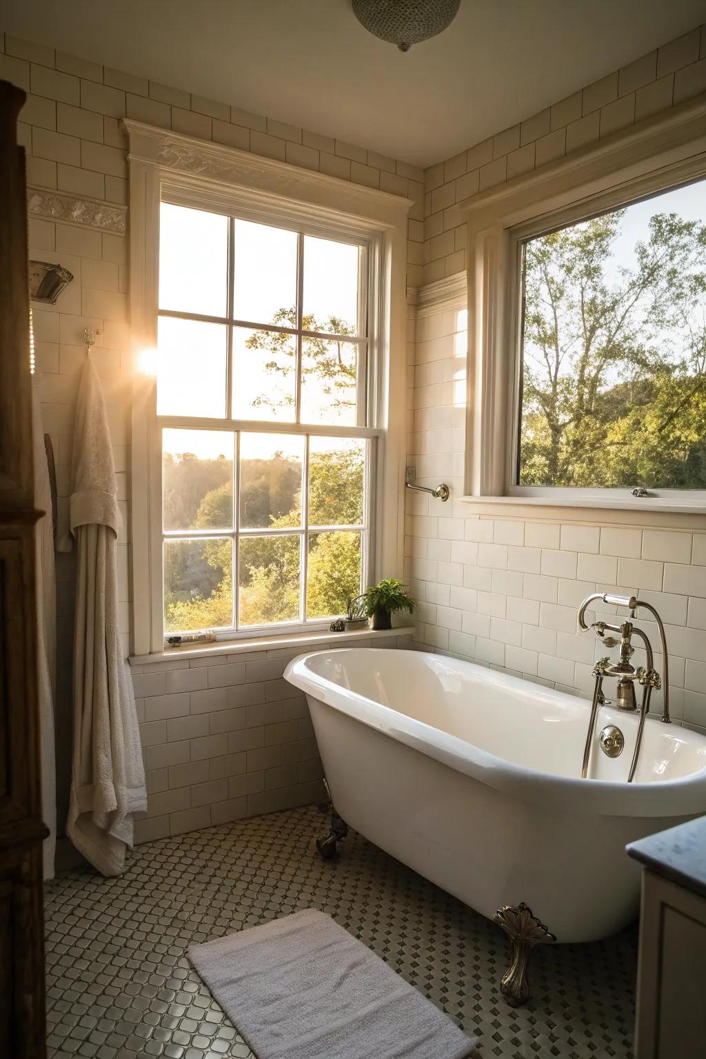 Natural illumination improves the sensation of area and calmness.