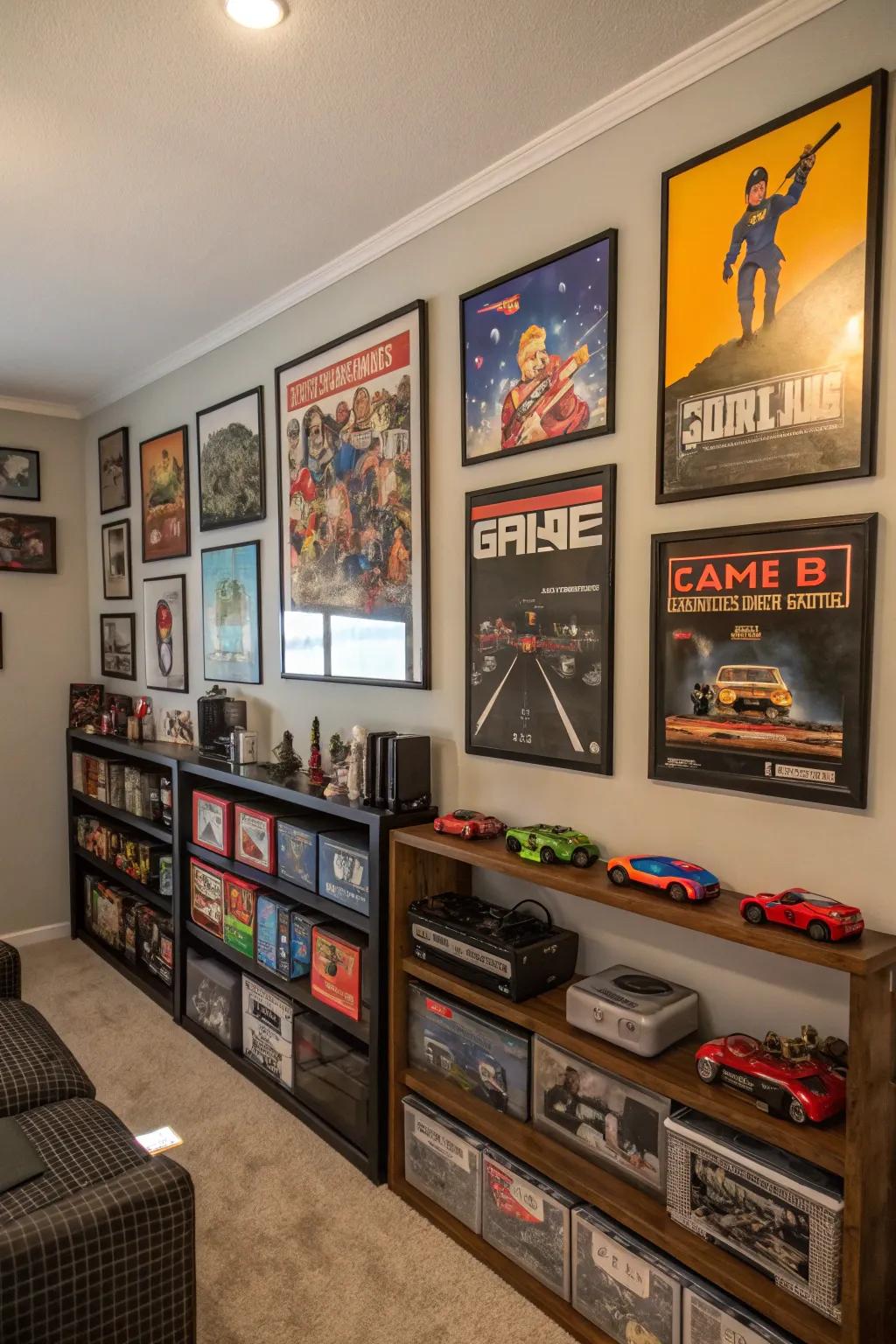 Wall decorations inject character into your gaming space.