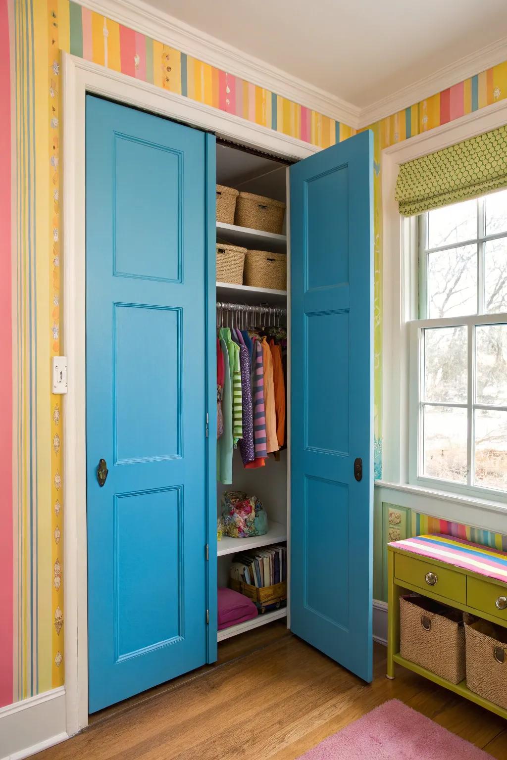 Bold colors transform your closet into a stunning statement piece.