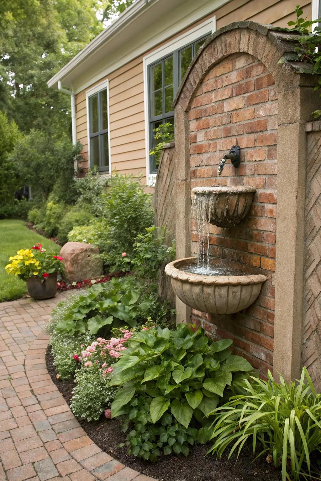 Wall-mounted fountains optimize space effectively.