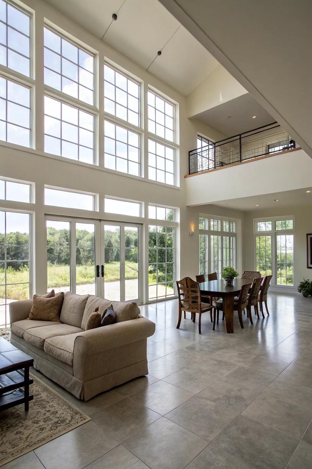 Connect your living and dining areas in an open layout.