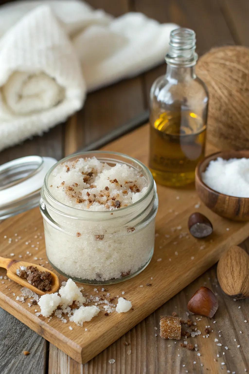 Homemade body rubs are a natural way to cleanse and nourish the skin.