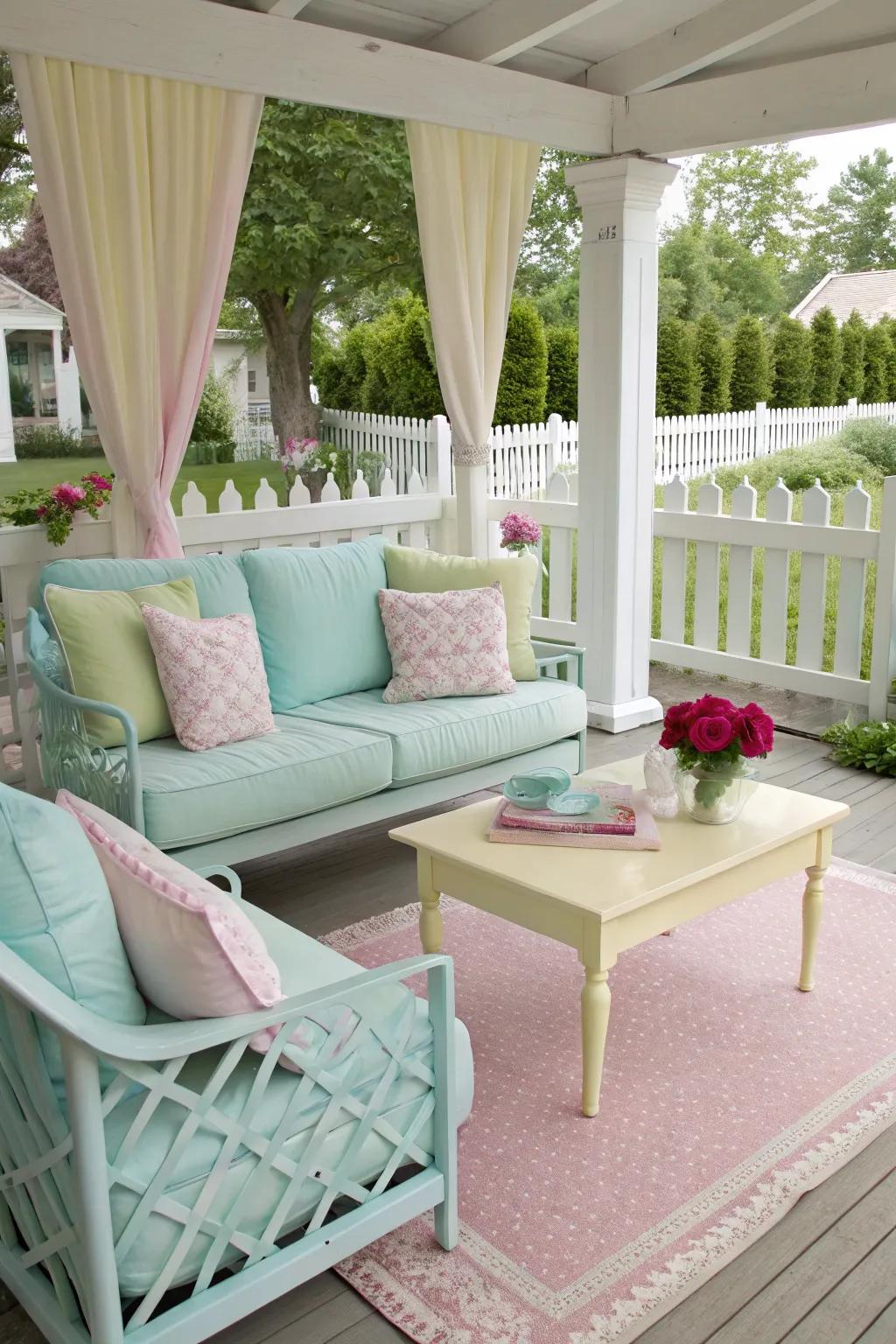 Delicate features impart a mild indication of springtime to any veranda.