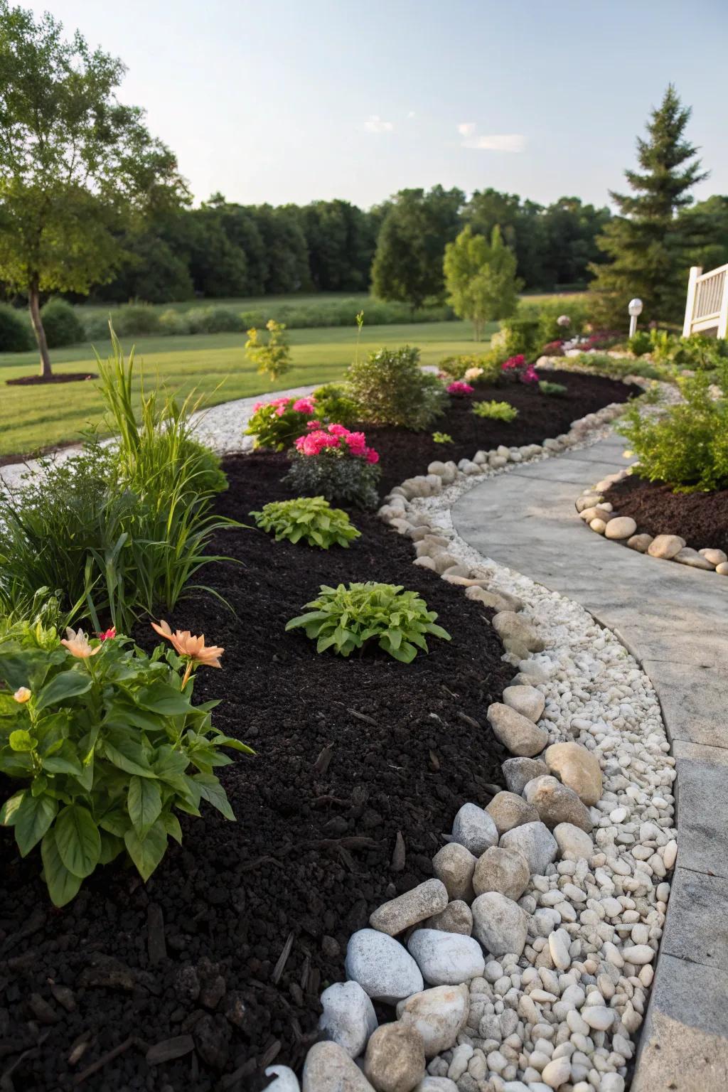 Utilize hue disparities to emphasize your garden's most striking features.