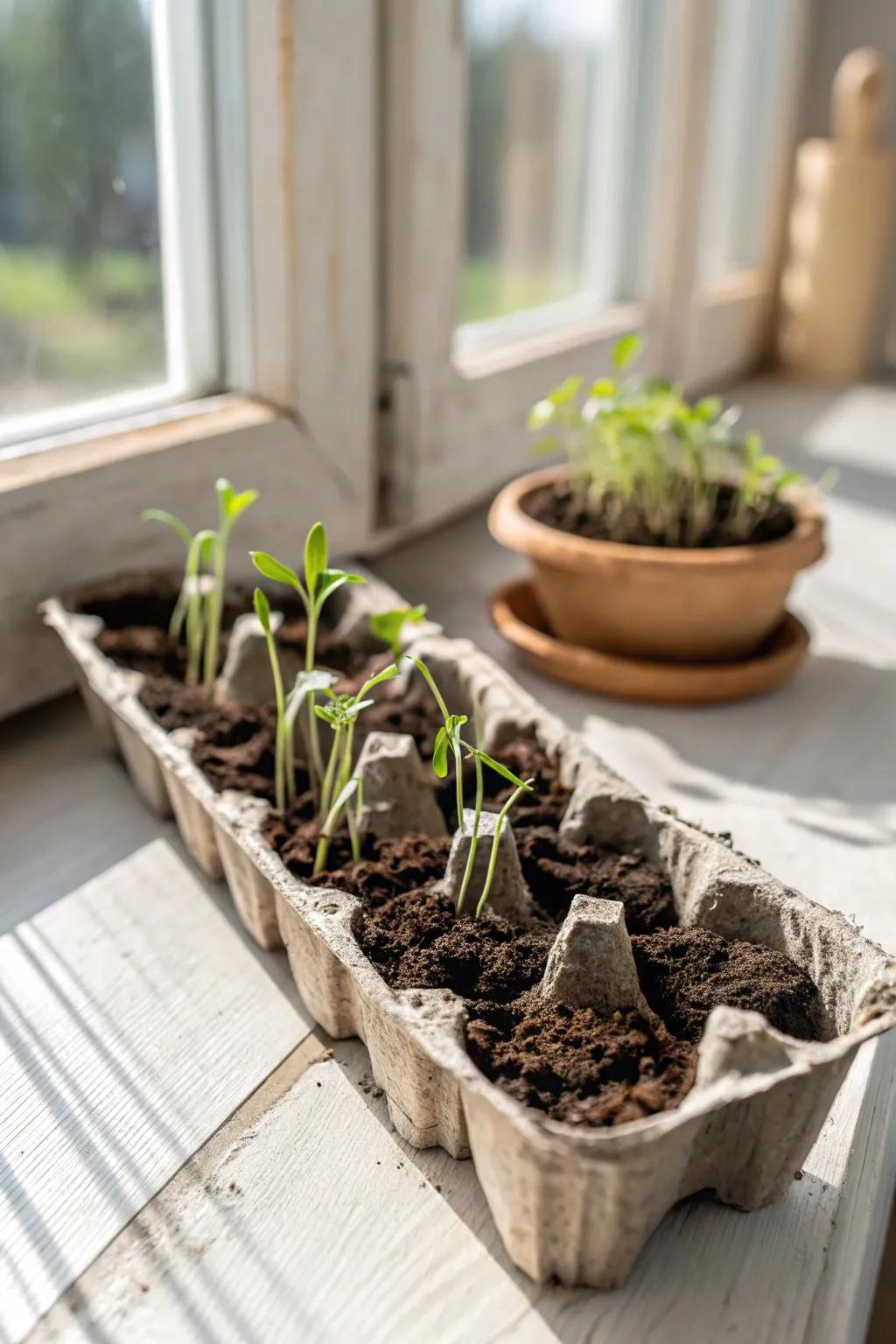 Nurture fresh commencements with endearing ovo carton germination trays, ideally suited for your indoor miniature botanic garden!