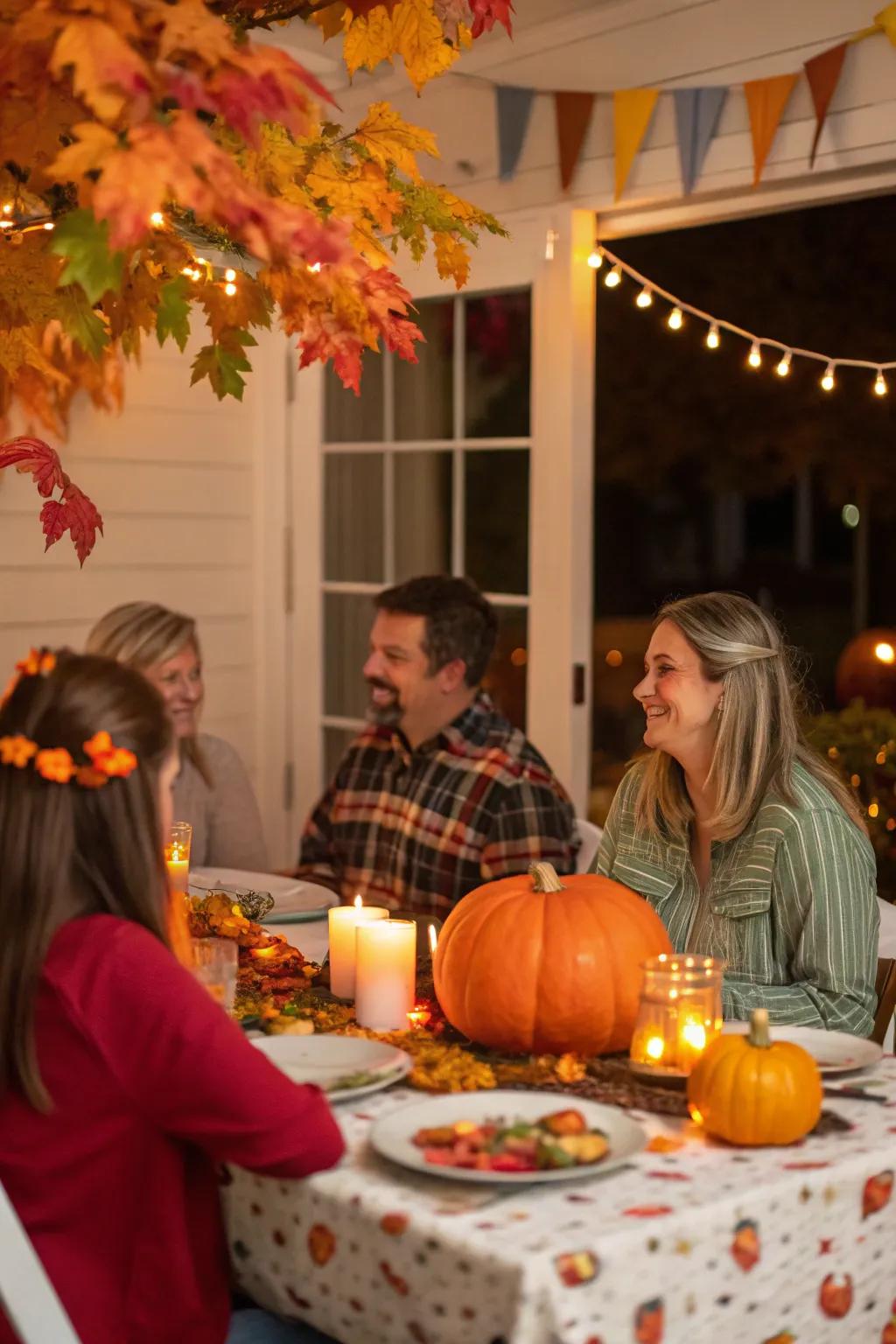 Storytelling imparts a personal element to the Thanksgiving repast.