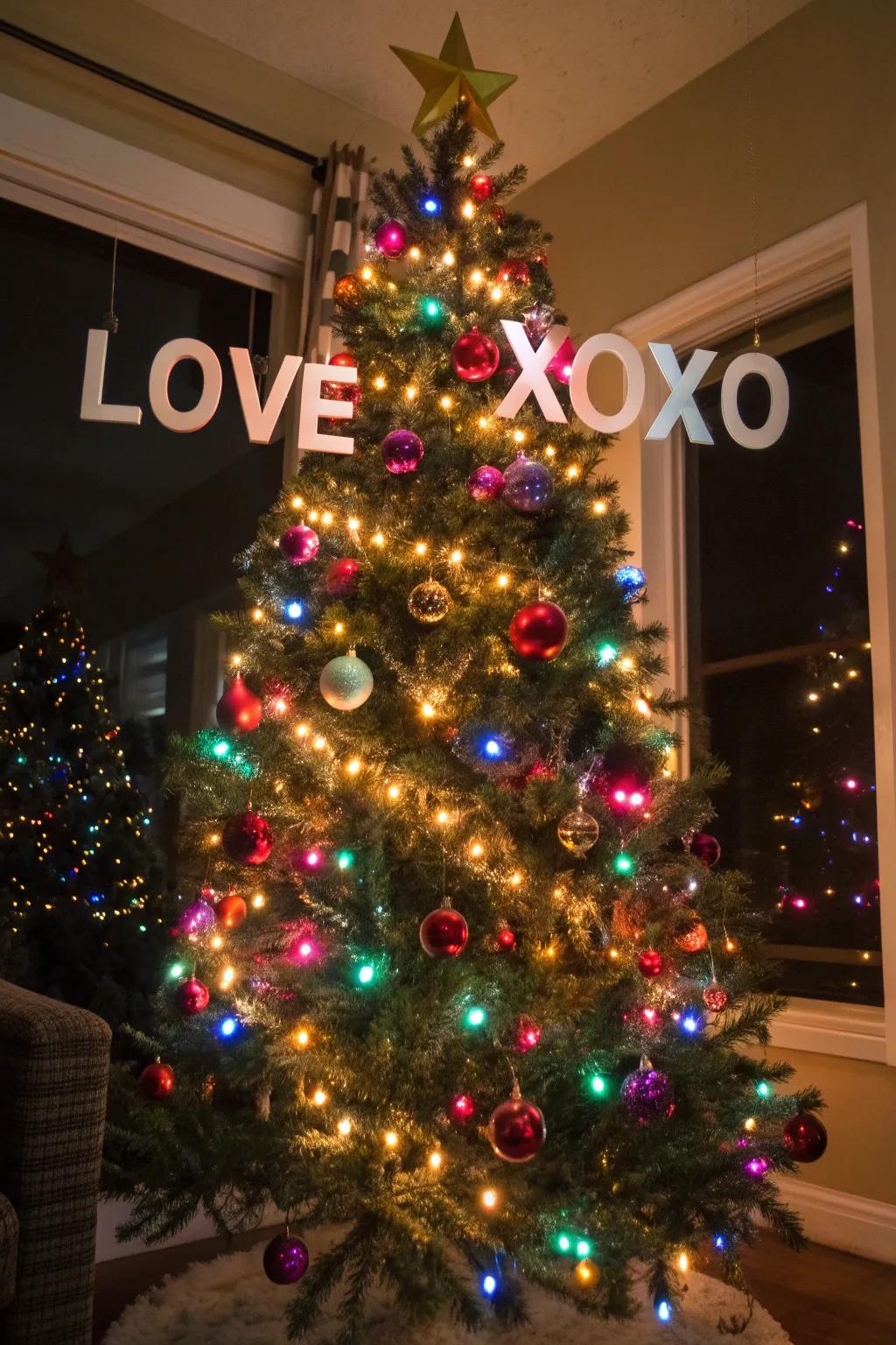 Articulate your affection with romantic expressions on your tree.