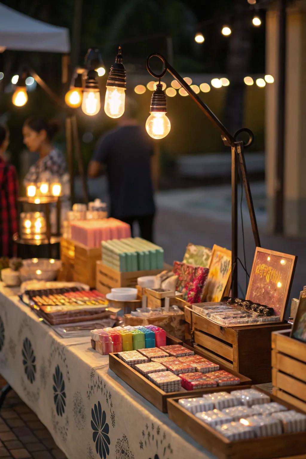 Strategic lighting highlights and accentuates item attributes.
