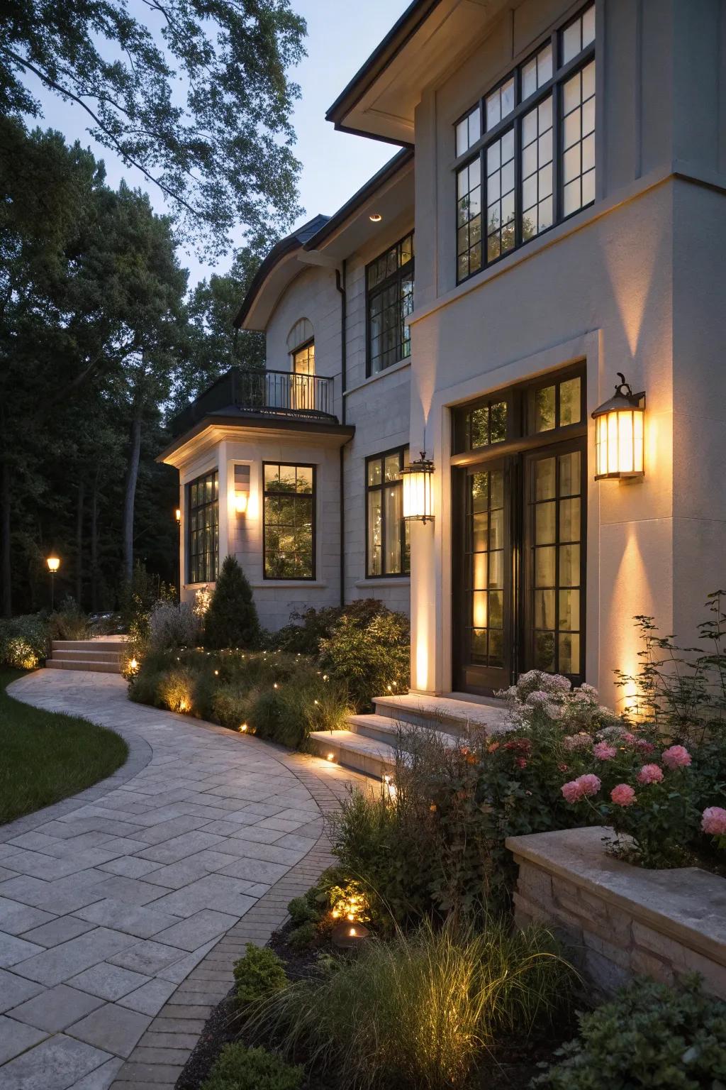Receive visitors with stylish outdoor wall lighting.