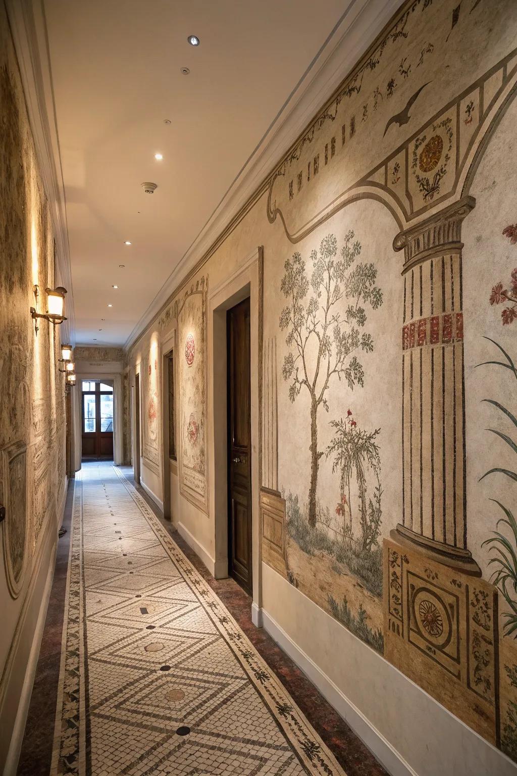 Add character and the past to your hallway using a heritage painting.