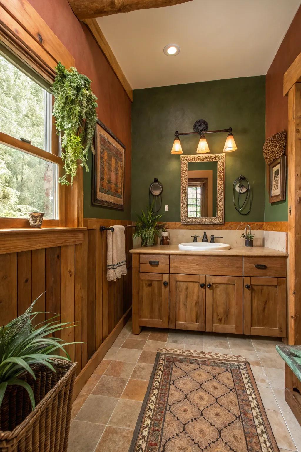 Earthy shades create a sensation of comfort and welcome within your area.