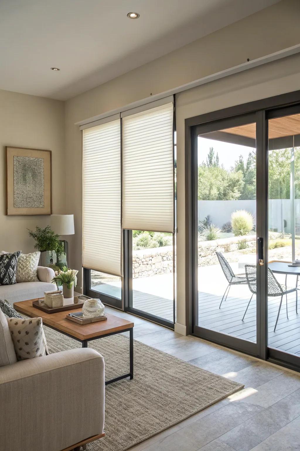 Vertical honeycomb window solutions offer energy conservation and flair.