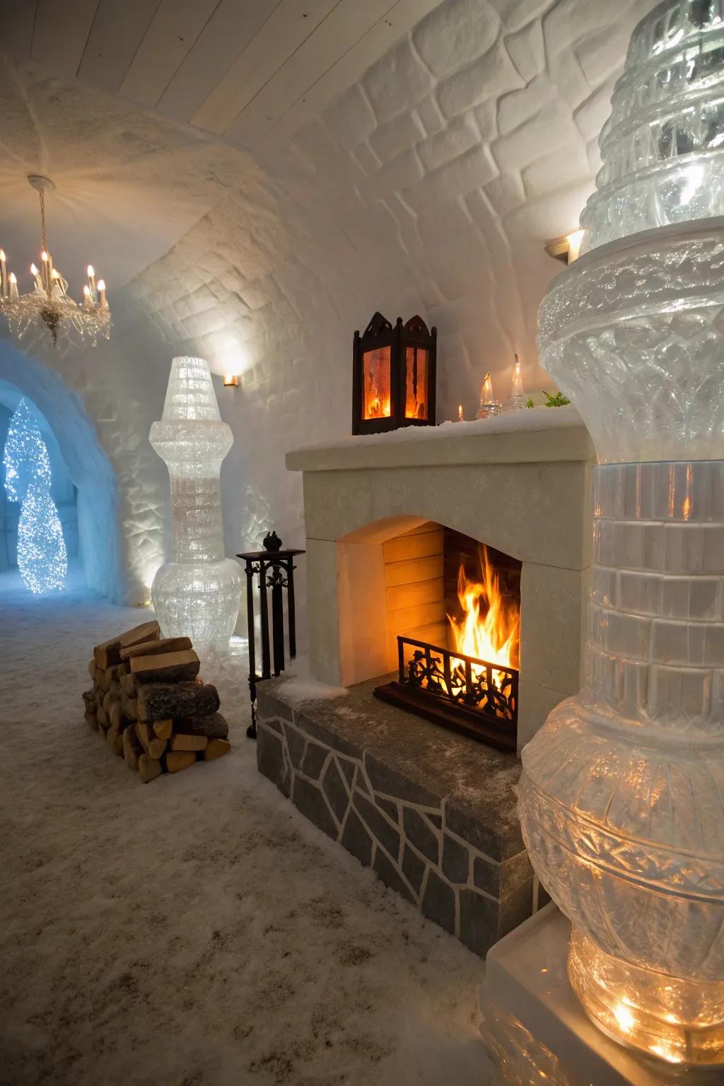 Experience the striking opposition of blaze meets ice within your dwelling.