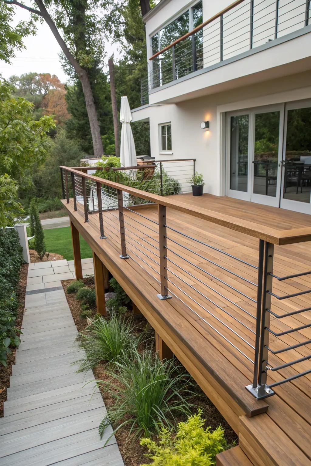 Innovative railing designs can redefine the aesthetic of your deck.