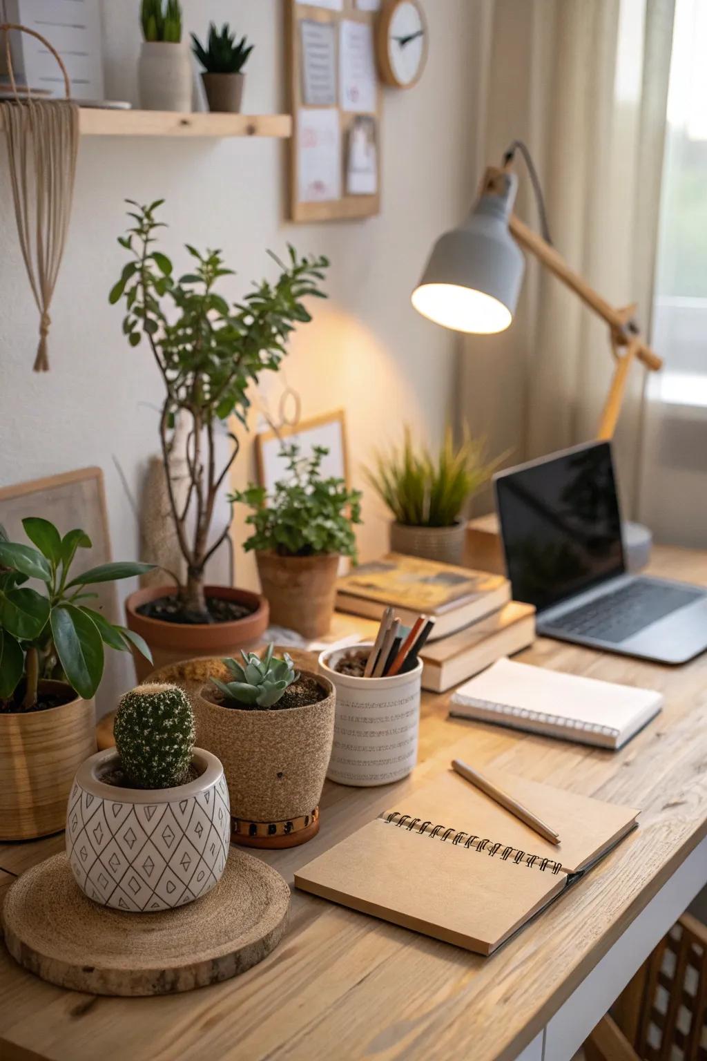 Botanicals provide a refreshing touch to your work environment.