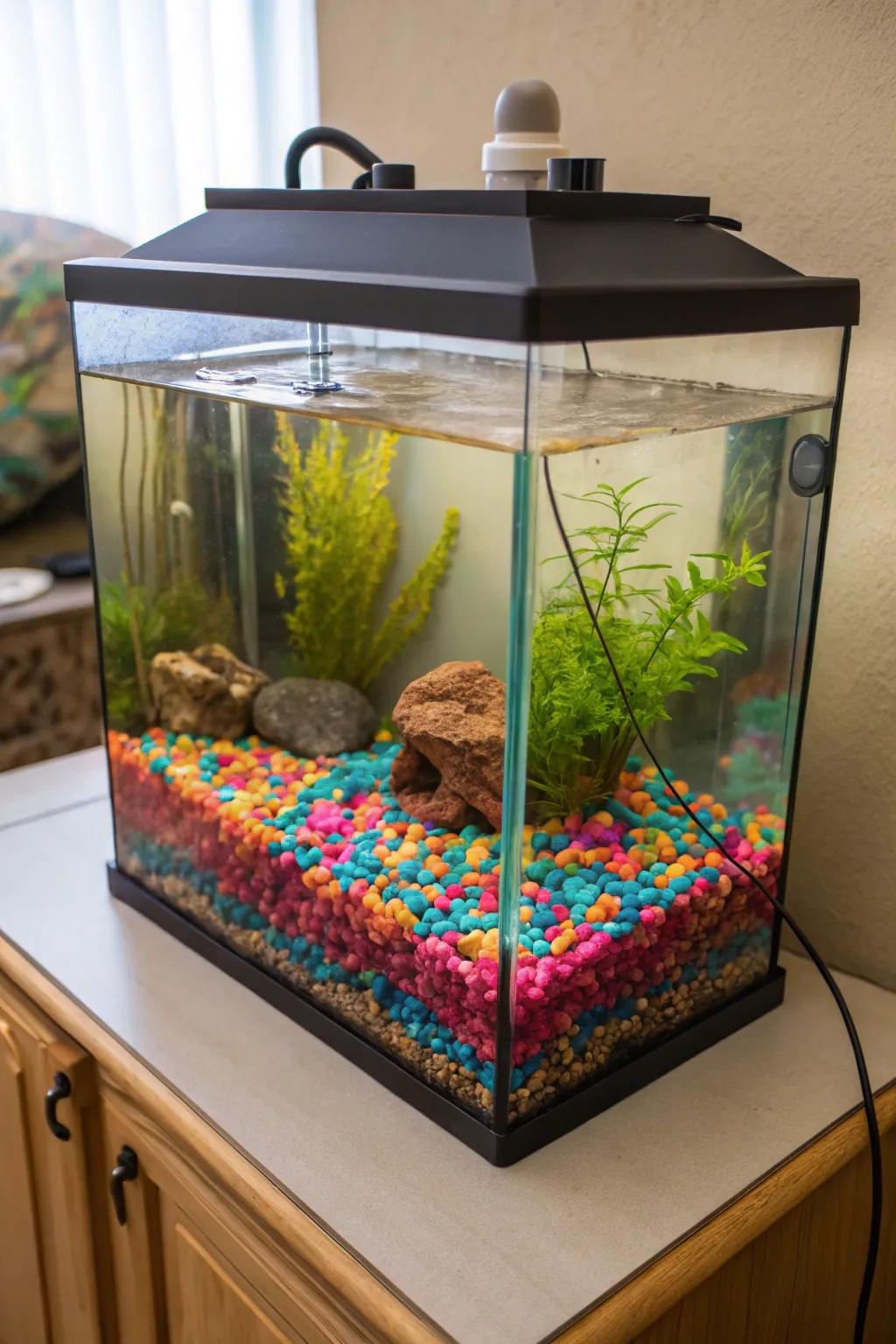 Distinctive basal materials maintain the capacity to transmute the aesthetic presentation of your tank completely.