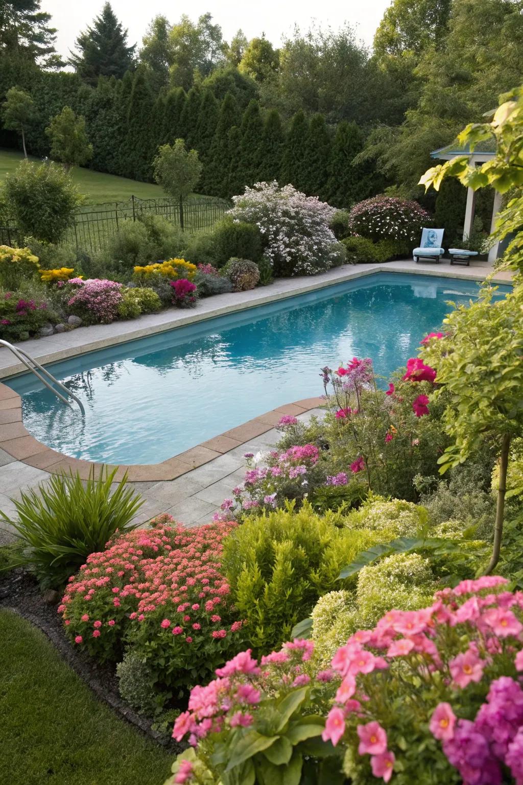 Transform your pool space into a botanical haven through mindful plantscaping.